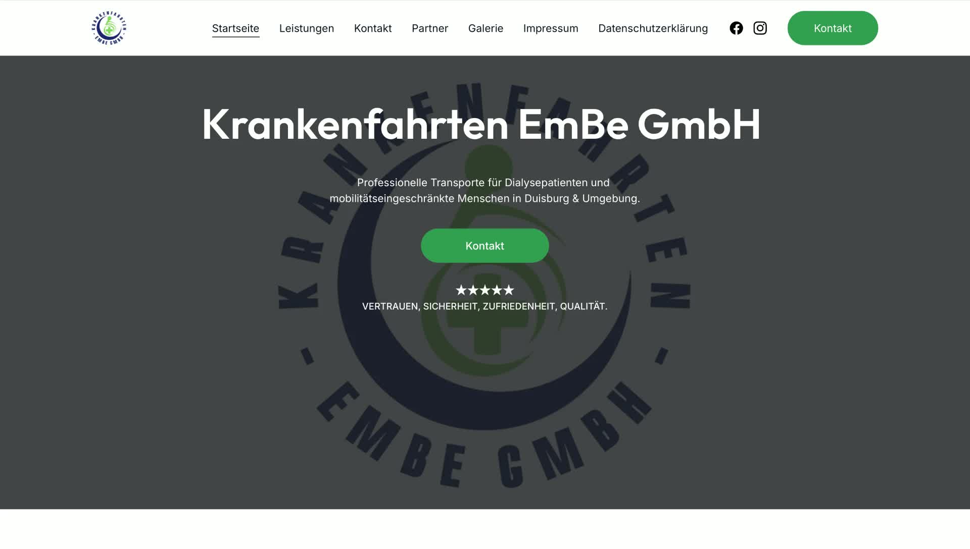Website Krankenfahrten EmBe GmbH