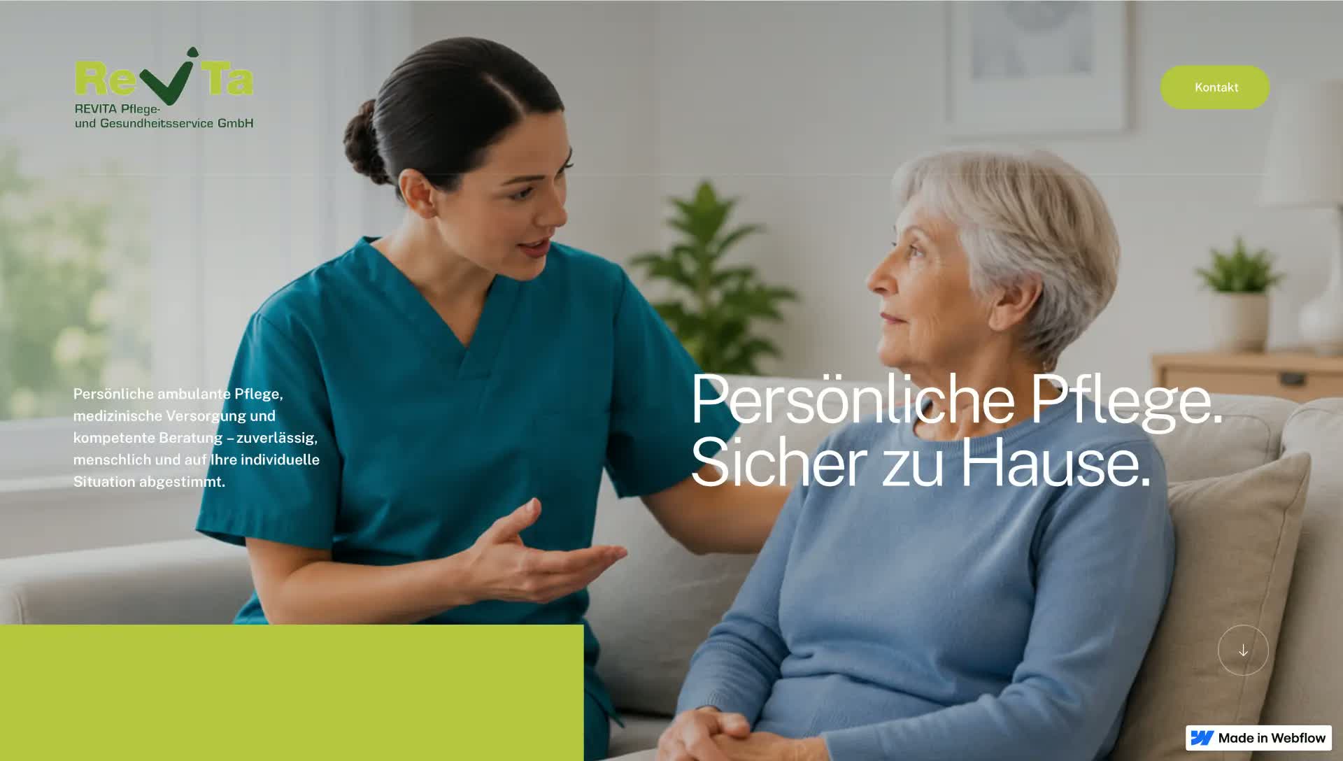 Website REVITA Pflege- und Gesundheitsservice